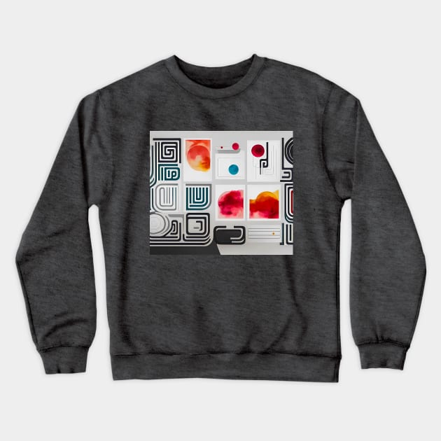 Abstract Boho Line art Crewneck Sweatshirt by puravidavisions